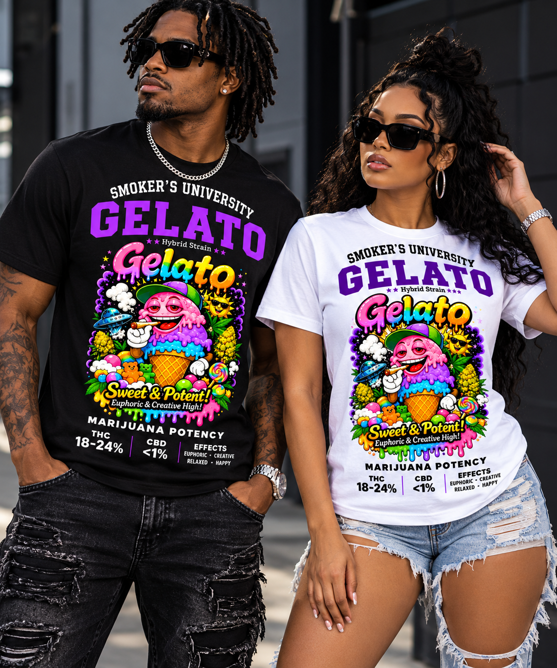 Short Sleeve Unisex Marijana T-Shirt (Gelato)