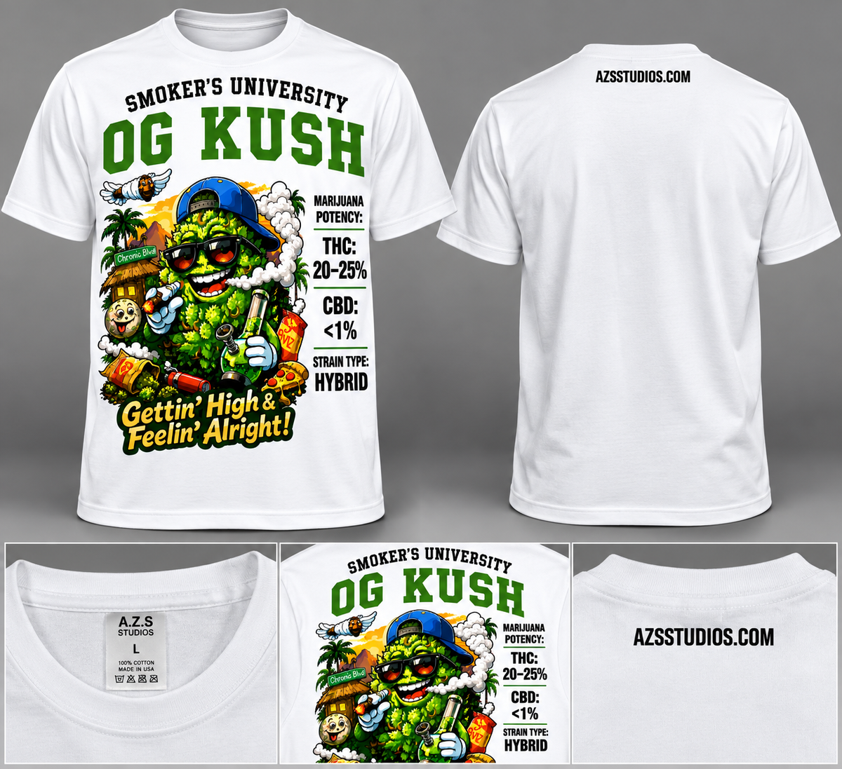 Short Sleeve Unisex Marijana T-Shirt (OG KUSH)
