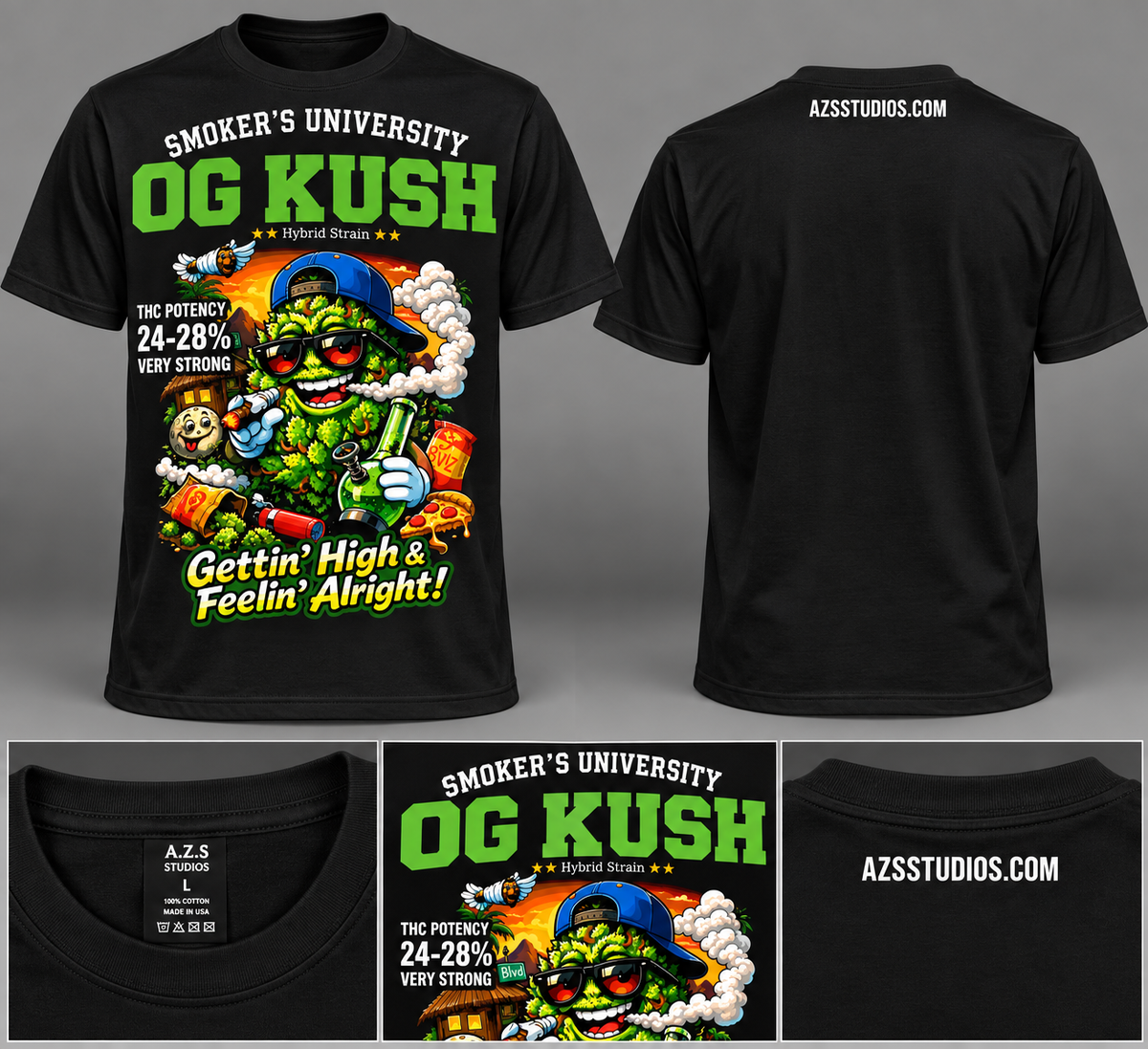 Short Sleeve Unisex Marijana T-Shirt (OG KUSH)