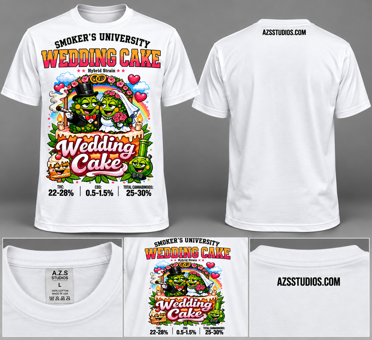 Short Sleeve Unisex Marijana T- Shirt (Wedding Cake)